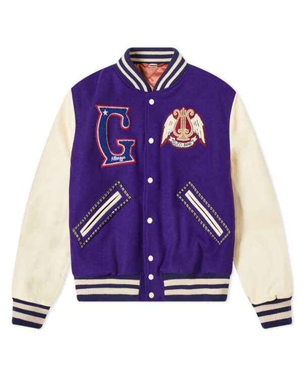 Gucci Band Varsity Jacket – Purple