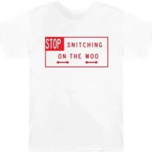 Pop Smoke x Vlone Stop Snitching T-Shirt White\Red