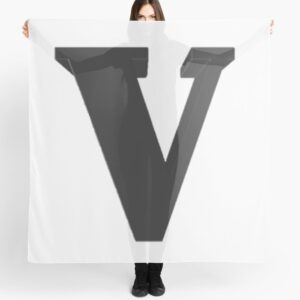 Vlone V Text Printed Logo Scarf
