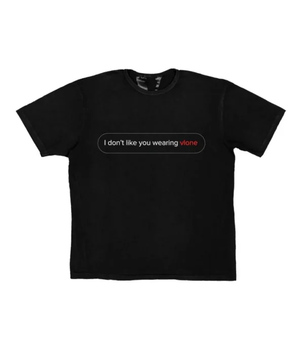 Text Message T-Shirt – Black (WITHOUT V) limited Edition