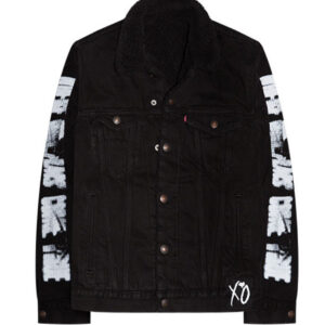 The Weeknd XO Visions Denim Sherpa Jacket – Black
