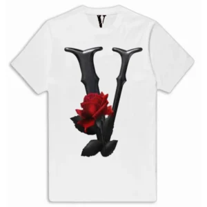 Vlone Black & Red Flower T-Shirt