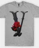 Vlone Black & Red Flower T-Shirt