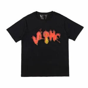 Vlone Halloween Flaming Pumpkin Tee–Black