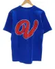 Vlone L Cotton Ax Ss Tee Blue Cotton Fashion T-Shirt