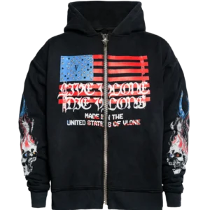 Vlone Flag Zip Up Hoodie